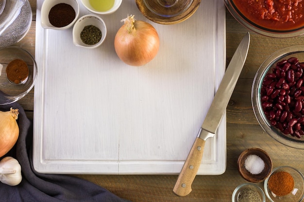 Assortment of cooking course materials